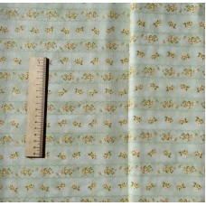 Ткань для пэчворка хлопок 50*110 см желтые цветы на светло-зеленом