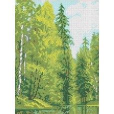 Озеро в лесу Рисунок на ткани 17,5х24,3 Каролинка ТКБП 4011 17,5х24,3 Каролинка ТКБП 4011