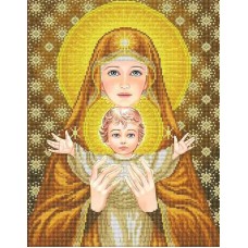 Богородица с младенцем ткань с нанесенным рисунком