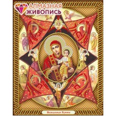 Икона Богородица Неопалимая Купина набор для частичной  выкладки стразами 22х28 Алмазная живопись АЖ-5048