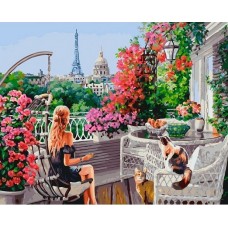 Парижанки  живопись на холсте 40*50см