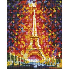 Париж-огни Эйфелевой башни Мозаика на подрамнике 20х25 20х25 см Белоснежка 531-ST-S
