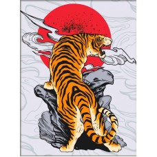 Японский тигр Набор для выкладывания стразами 30х40 Алмазная живопись АЖ-4135