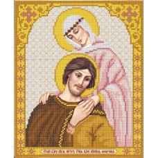 И-4053 Святые Петр и Феврония ткань с нанесенным рисунком