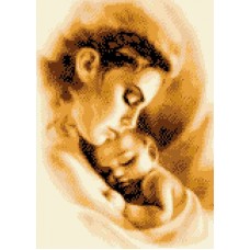 Мать и ребенок Рисунок на канве 23х30 Каролинка КК 052