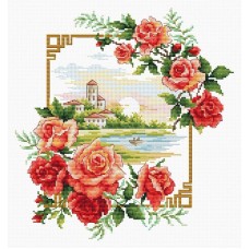 Родные просторы. Розы  набор счетный крест 22х29 Многоцветница МКН 87-14