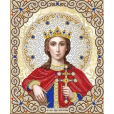 Святая Екатерина в жемчуге и кристаллах ткань с нанесенным рисунком