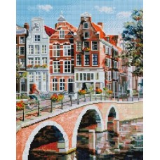 Императорский канал в Амстрердаме Мозаика на подрамнике 40х50