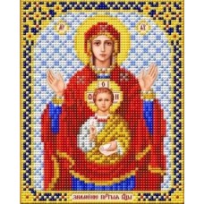 И-5026 Богородица Знамение ткань с нанесенным рисунком