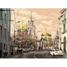 Москва, ул. Варварка Рисунок на канве 37/49 37х49 (30х40) Матренин Посад 1801