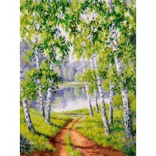 Из рощи живопись на холсте 30*40см 30х40 Белоснежка 063-AS