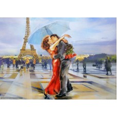 Французский поцелуй живопись на холсте 40х50см