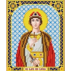 Святой Князь Глеб ткань с нанесенным рисунком