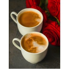 Кофе и розы Набор для выкладывания стразами 30х40 Алмазная живопись АЖ-4119
