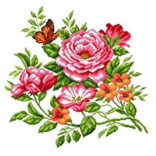 Цветочный ветерок Рисунок на канве 41/41 41х41 Матренин Посад 1244