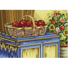 Набор Корзинка с яблоками вышивка крестом 39х51 Белоснежка 2770-14
