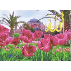 Тюльпаны у Мечети Айя-Софии Рисунок на ткани 26х35,5 Каролинка ТКБП 3056 26х35,5 Каролинка ТКБП 3056