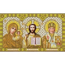 И-4090 Триптих в золоте ткань с нанесенным рисунком