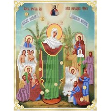 Богородица Всех скорбящих радость Рисунок на ткани 18,5х21,7 Каролинка ТКБИ 4106 18,5х21,7 Каролинка ТКБИ 4106