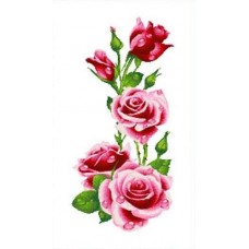 Набор Розы канва с рисунком 64х37 Каролинка КТКН 128 (Р)