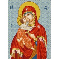 Богородица Владимирская (рис. на сатене 29х39) 29х39 Конек 9247 29х39 Конек 9247