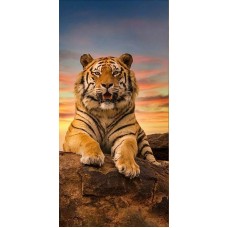 Довольный тигр Набор для выкладывания стразами 30х60 Алмазная живопись АЖ-4142