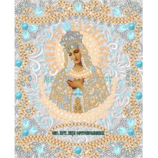 Богородица Остробрамская (рис. на сатене 15х18) (строчный шов) 15х18 Конек 7123 15х18 Конек 7123