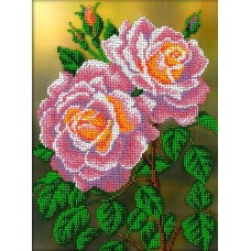 Набор Розовые розы 19,5х26,5 Вышиваем бисером В-112