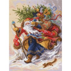 Дед Мороз Рисунок на канве 37/49 37х49 (29х39) Матренин Посад 1702 37х49 (29х39) Матренин Посад 1702
