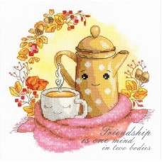 Набор Чай для друзей частичная вышивка 20х20 Риолис 0091 РТ