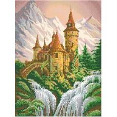 Замок в горах 29х39см рисунок на канве 29х39 Конек 7834