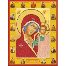 Богородица Многообразная Рисунок на ткани 26,5х34,5 Каролинка ТКБИ 3017 26,5х34,5 Каролинка ТКБИ 3017
