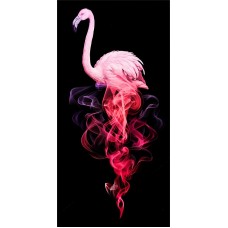 Фламинго в дыму Набор для выкладывания стразами 30х60 Алмазная живопись АЖ-1829