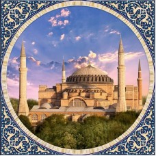 Мечеть Айя София в Стамбуле Набор для выкладывания стразами 40х40 Алмазная живопись АЖ-1927