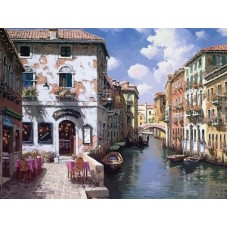 Венецианские дома живопись на холсте 40*50см 40х50 Белоснежка 631-AB