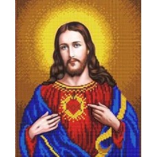 Открытое сердце Иисуса ткань с нанесенным рисунком