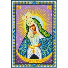 Богородица Остробрамская  Рисунок на ткани 38х26 Каролинка ТКБИ 3019 38х26 Каролинка ТКБИ 3019