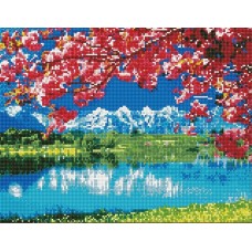 Весна в Японии мозаика на подрамнике 40х50