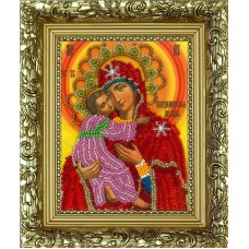 Набор Владимирская Богородица (строчный шов) (с рамкой) 9,5х12,5 Вышиваем бисером R-11 9,5х12,5 Вышиваем бисером R-11