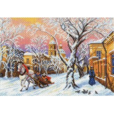 Зимний вечер Рисунок на канве 37/49 37х49 (27х39) Матренин Посад 1695