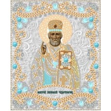 Святой Николай Чудотворец (рис. на сатене 15х18) (строчный шов) 15х18 Конек 7118