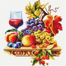 Натюрморт с виноградом Мозаика на подрамнике 30х30 30х30 Белоснежка 355-ST-S