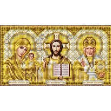 И-5090 Триптих в золоте ткань с нанесенным рисунком