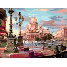 Площади Санкт-Петербурга живопись на холсте 30*40см