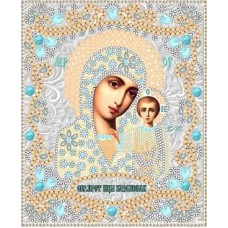 Богородица Казанская (рис. на сатене 15х18) (строчный шов) 15х18 Конек 7116