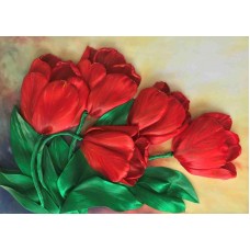 Набор Тюльпаны вышивка лентами 25х32,5 Каролинка КЛ(Н)-3031 25х32,5 Каролинка КЛ(Н)-3031