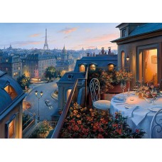 Парижский балкон живопись на холсте 40х50см