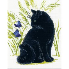Набор Черный кот  вышивка 24х30 Риолис 2001