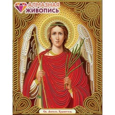 Икона Ангел Хранитель набор для частичной  выкладки стразами 22х28 Алмазная живопись АЖ-5013