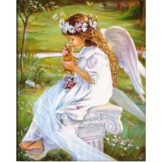 Набор Ангел с котенком 40х50 Алмазная живопись АЖ-4017